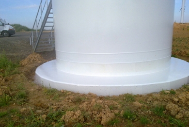 Pied d'éolienne